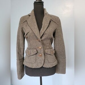 Armor Jeans Wool Blend Y2K Blazer Grey XS